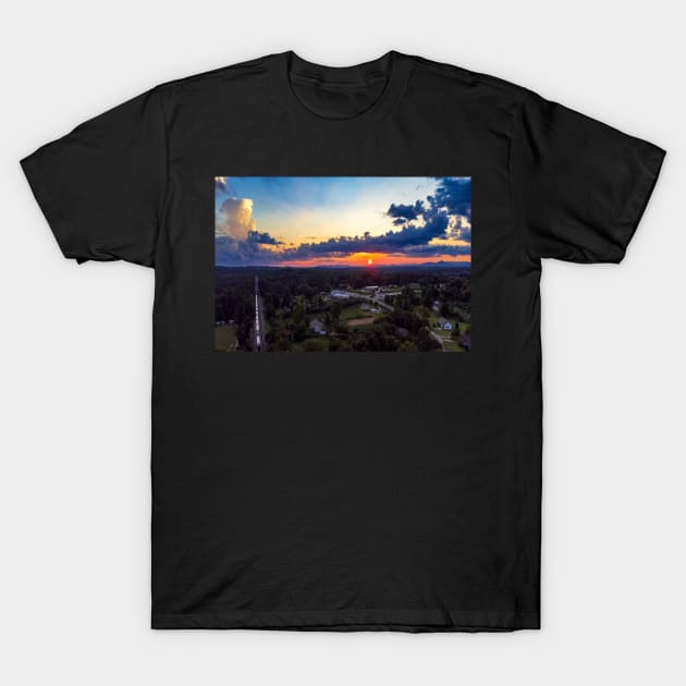 Sunset Train T-Shirt by Ckauzmann